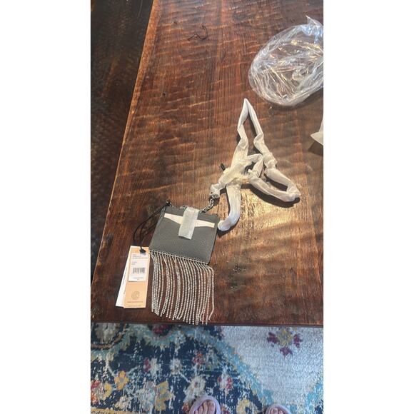 Rebecca Minkoff Leather Card Case on Chain - Picture 6 of 8